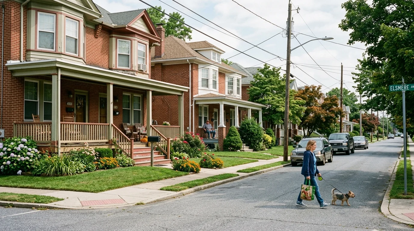 Charming brick bungalow and twin homes street in West Wilmington and Elsmere